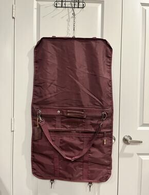 Pierre Cardin Burgundy Foldable Hanging Travel Suit Garment Bag